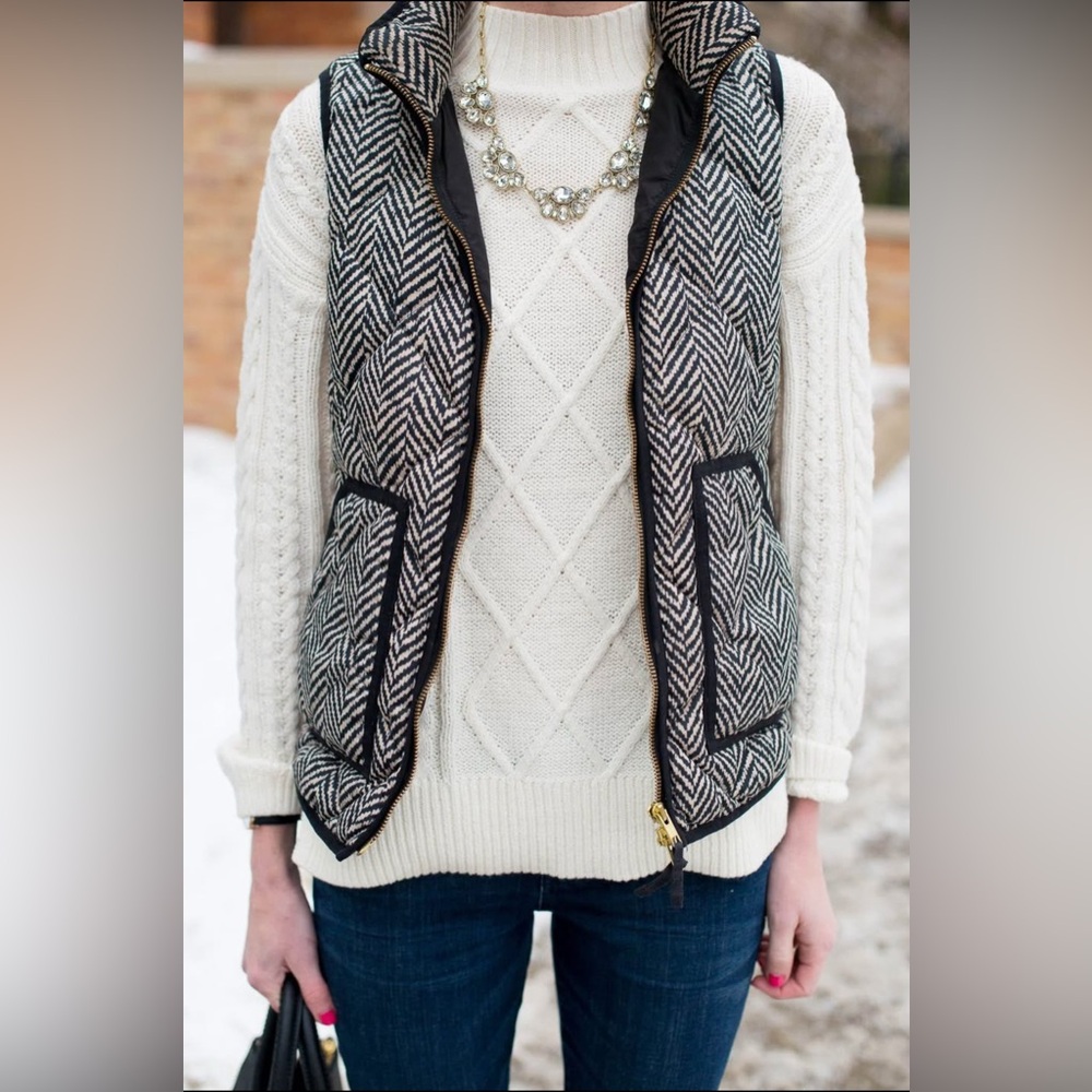 J. Crew herringbone vest